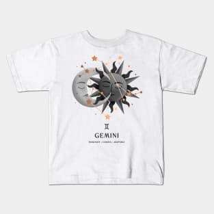 Gemini Constellation Zodiac Series Kids T-Shirt